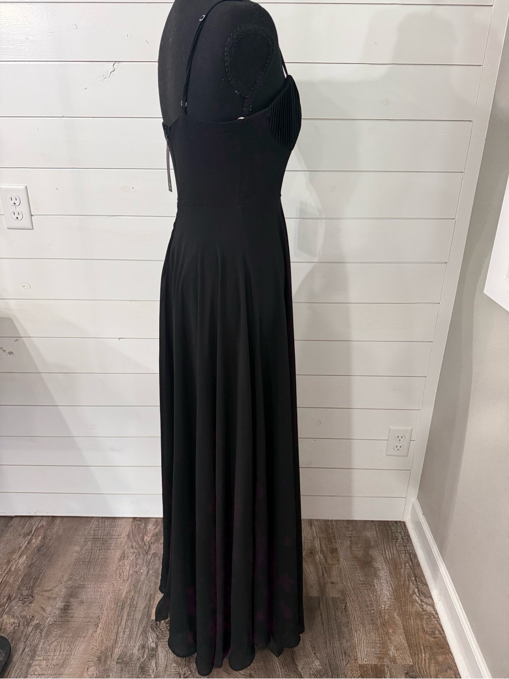 Lulus Cause For Commotion Black Maxi Dress Small Pleated Bustier Formal NWT - Picture 8 of 13